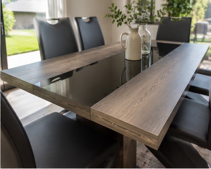 PHU™ – Black Marble Dining Table Set